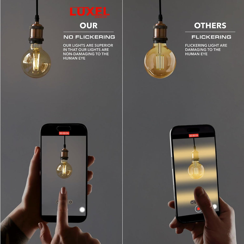Vintage LED Edison Bulbs G30/G95-8.8W Equivalent 60W - Dimmable Medium Brightness Soft White 2700K Antique LED