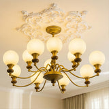 33.5'' Large PU Ceiling Medallion Combination Decorative 2.36'' ID French Style Chandelier Base Ceiling Medallion for