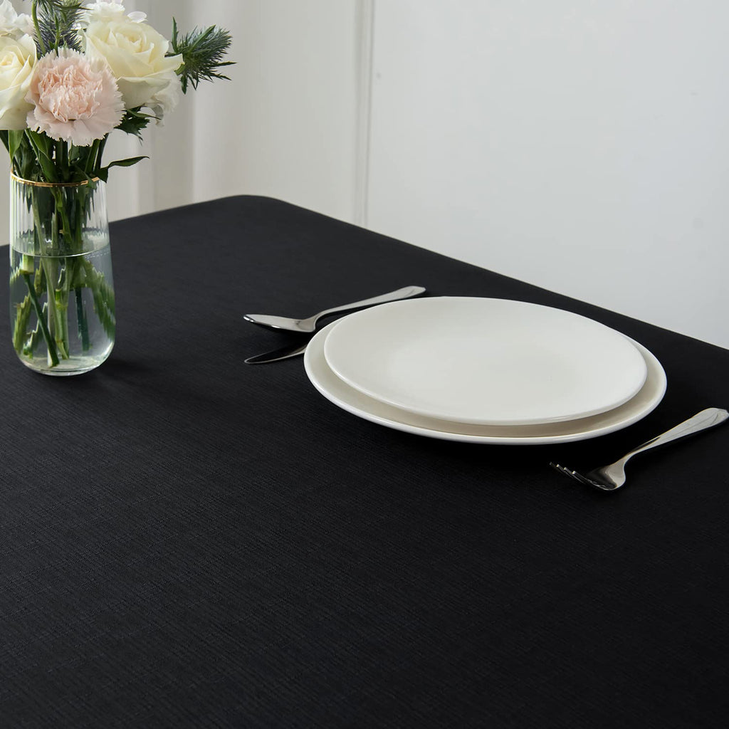 Jacquard Tablecloth Stain Resistant Waterproof Wrinkle Resistant Spillproof Washable Soft Slubby Texture Table Cloth
