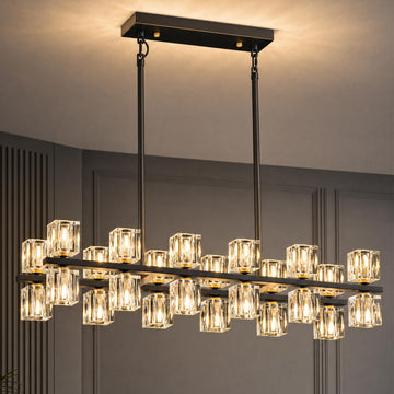 Linear Crystal Chandelier Kitchen Island 36inch