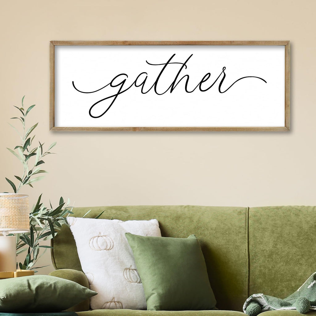 Gather Sign Wall Decor, Wood, 32"×12"