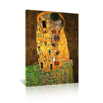 The Kiss, by Gustav Klimt Giclee printed on canvas stretched gallery wrapped Wall Picture Bedroom ready to hang