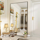 Large Full Length Mirror 78" x 35" - Shatterproof Huge Floor Full Body Mirror with Metal Frame, Freestanding, Wall