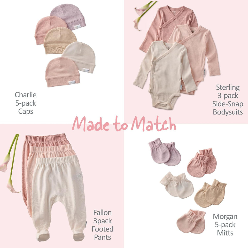 Sterling Pack Side Snap Long Sleeve Bodysuits 100% Cotton