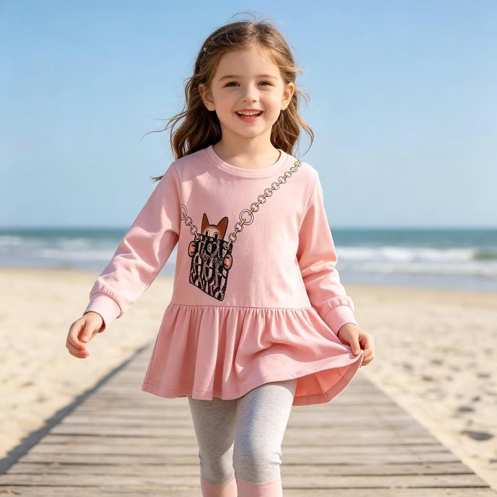 Toddler Girl Long Sleeve T-Shirts Kids Cotton Fall Top