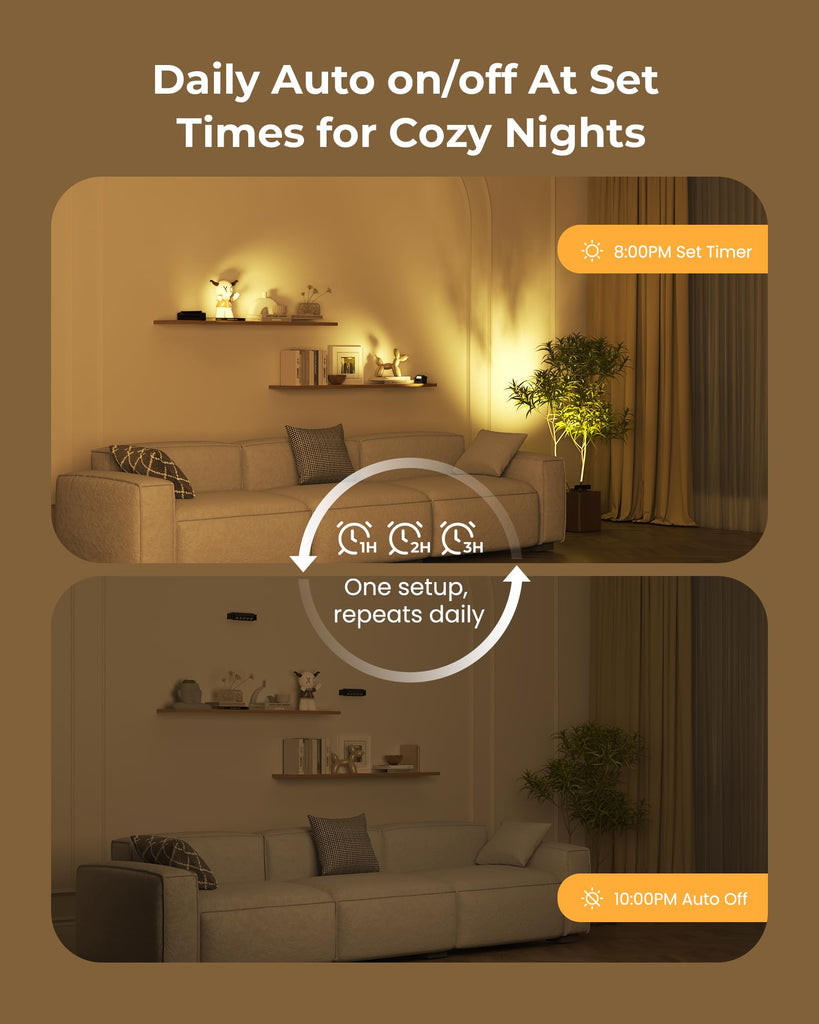 Spotlights Indoor with Daily Auto Timer, 5500mAh Rechargeable Plant Lights, Wireless Uplighting with Remote, 3CCT &
