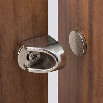4 Set Magnetic Cabinet Door Catches Hardware Fittings with Neodymium Magnets for Furniture Door Stoppers, Closer