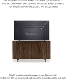 Amickly Contemporary 4-Door Accent Cabinet with 2 Shelves, Cord Management and Fluted Design, Dark Brown
