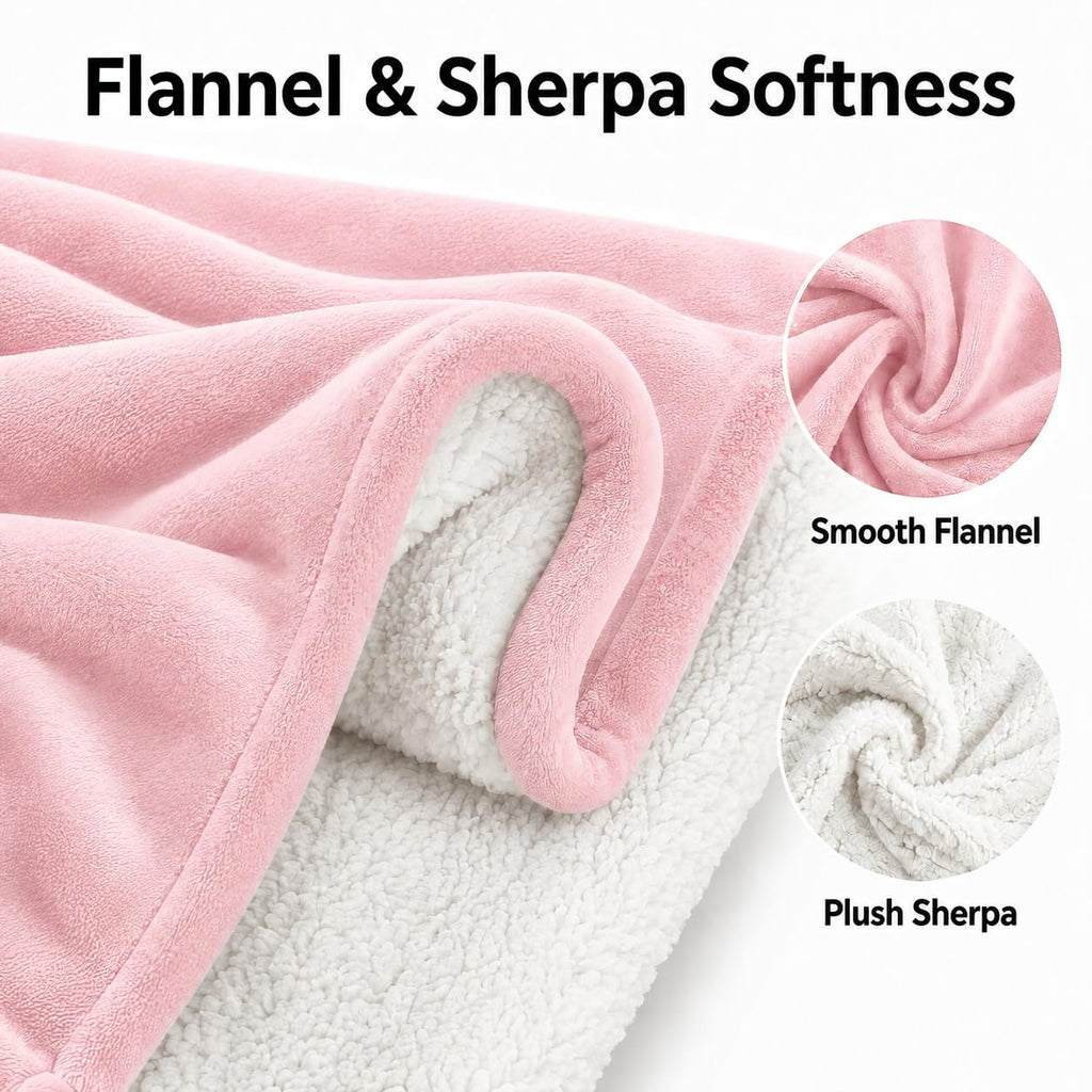 Electric Heated Blanket 90" x 100", Soft Flannel for Bed, Couples, 10 Heat Settings, 1-12H Auto Shut Off