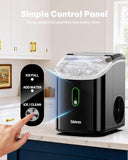 Nugget Ice Maker Countertop, Pellet Ice Machine with Self-Cleaning Function, Sonic Ice Maker Produces 33lbs