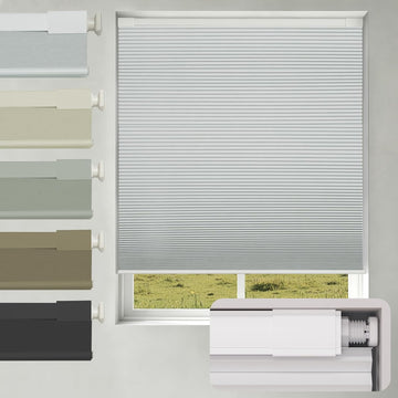 No Drill No Tools Blackout Cellular Shades,Cordless Blinds for Indoor Windows,Room Darkening Window Shades Honeycomb