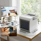 Portable Air Conditioner Fan, 4-in-1 Mini Air Cooler with 450ML Water Tank