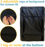 Upright Freezers Cover,Outdoor Beverage Refrigerator Cover, - Waterproof, Dustproof, Sun-Proof, 20" W x 20" D x 33" H.