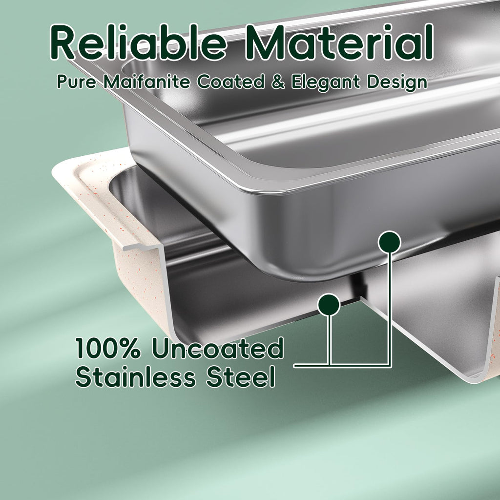 11Qt Chafing Dishes for Buffet, 4 Pack, White