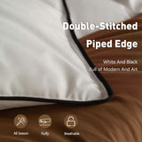 White Goose Feather Down Fiber Comforter Twin Duvet Insert Fluffy Hotel Comforter, Perfect for Your 