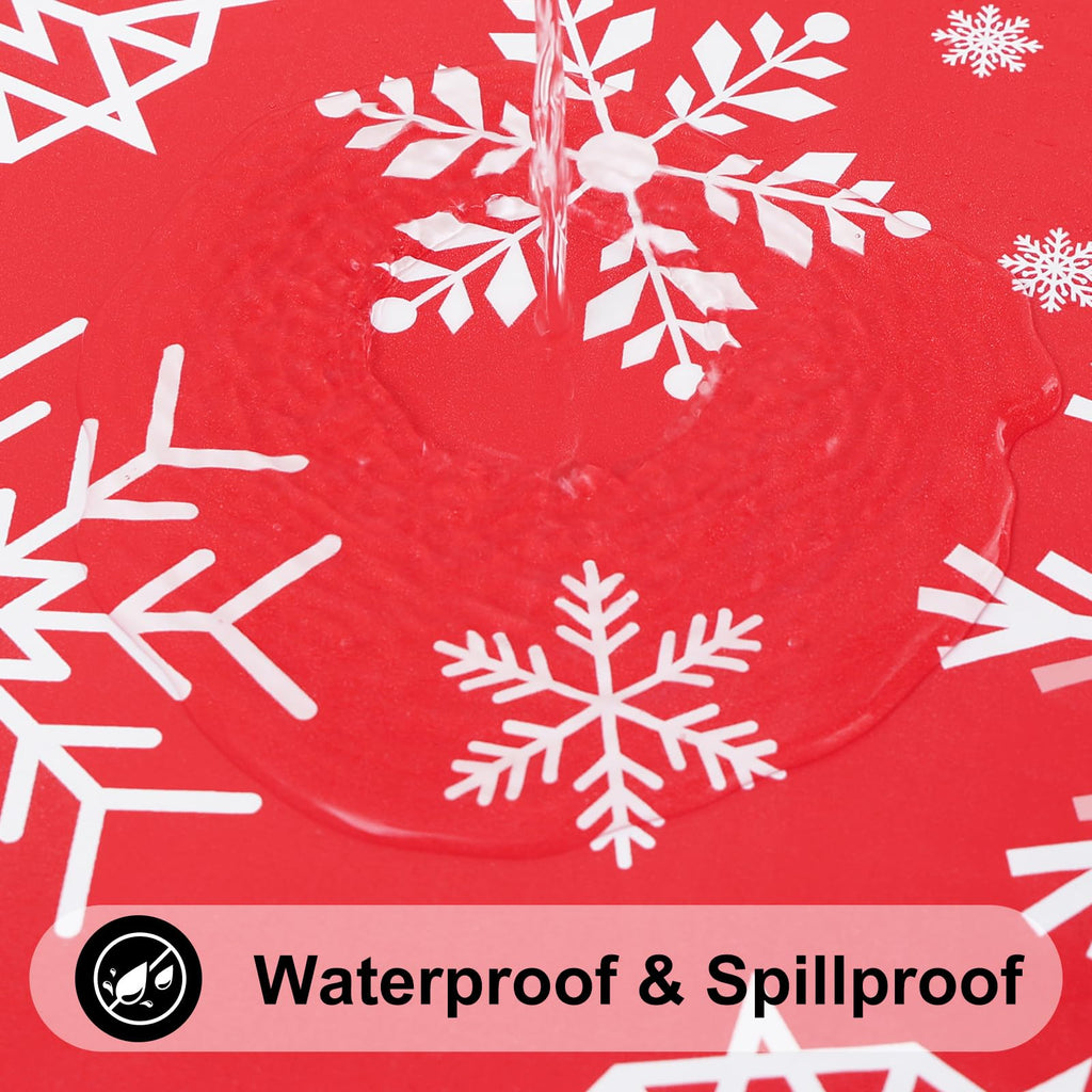Round Fitted Table Cloth, Christmas Table Cover for 45"-56" Tables