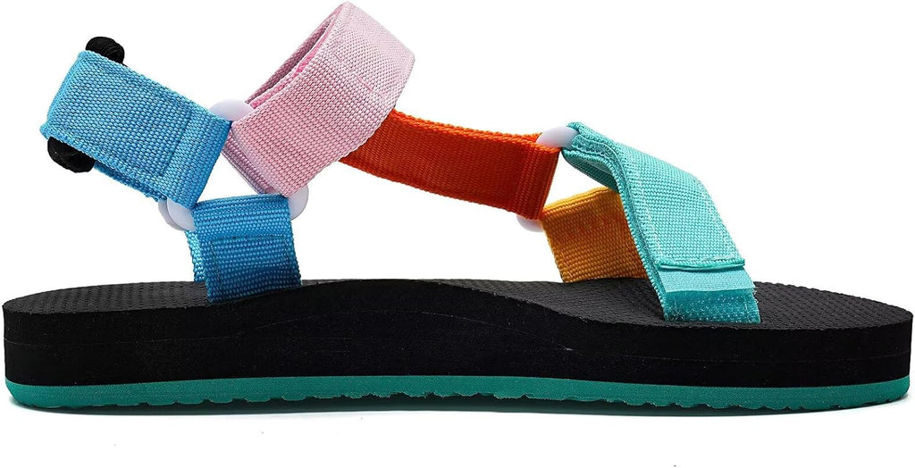 Kids Sandals Boys Girls Lightweight Non-slip Athletic Sandals with Adjustable Webbing for Hiking Walking Beach Water