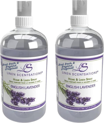 English Lavender Linen Spray - Natural Room and Fabric Freshener - Set of 2