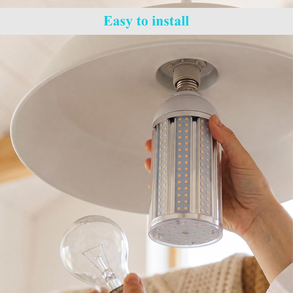2 Pack 100W LED Corn Cob Bulb,10,000 Lumen, Daylight 5000K