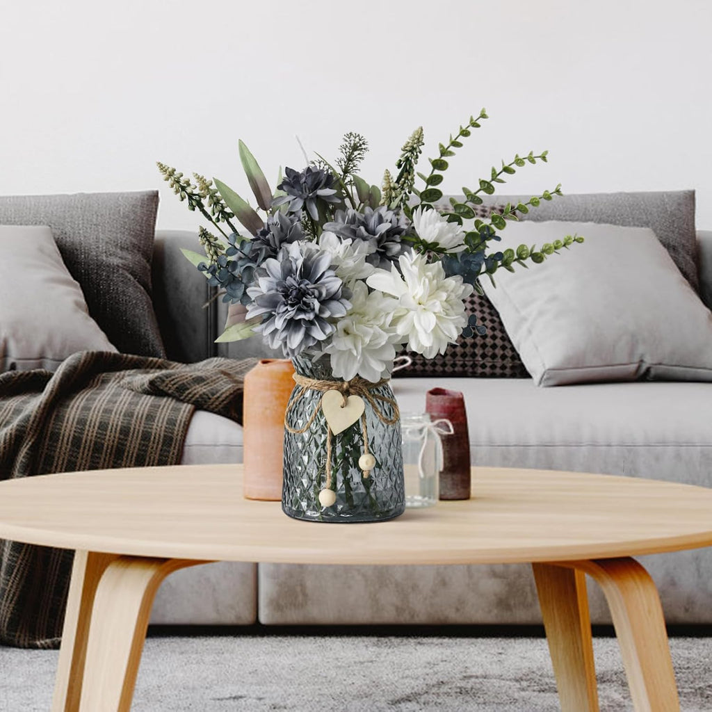 Fake Flowers in Vase,Faux Flowers in Vase,Table Centerpieces,Flower Centerpieces for Tables,Artificial