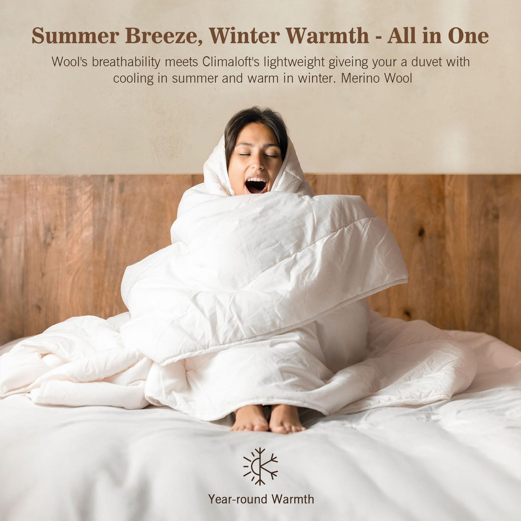 Hybrid Australian Wool Comforter with Organic Cotton Shell