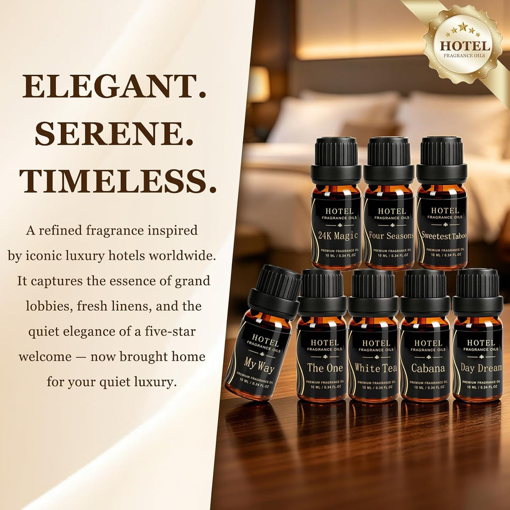 Hotel Collection Diffuser Essential Oil Gift Set, Luxury 5-Star
