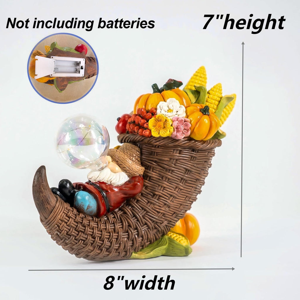 Fall Gnomes Indoor Thanksgiving Gnomes Decorations Tabletop Cornucopia for Fall Decorations Themed Dream of Harvest