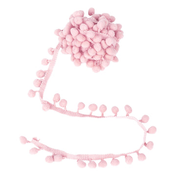 Pom Pom Trim, 1" Wide Ball Fringe (Pink) - 18 Yards