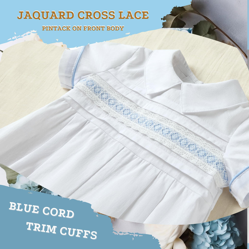 Boy clothes boy baptism outfit white romper