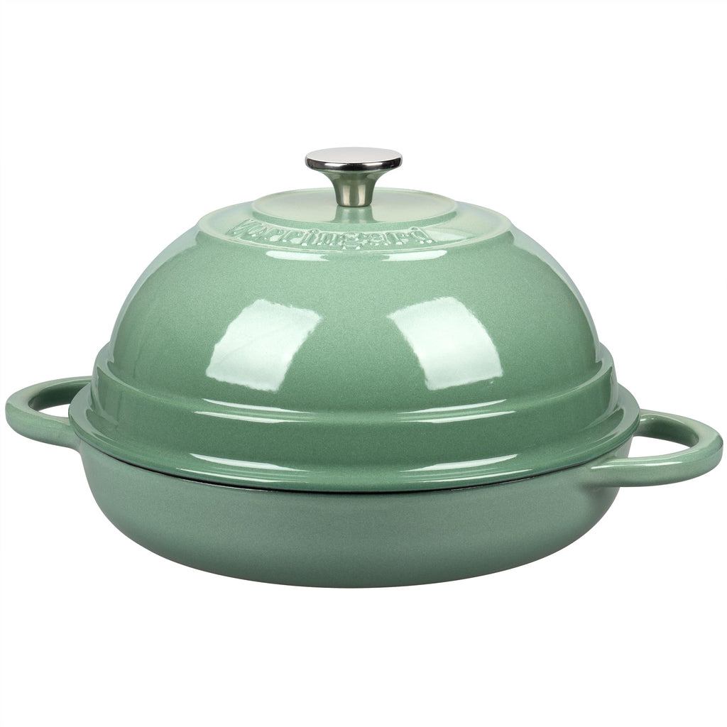 Cast Iron Enameled Dutch Oven Pot with Lid for Bread Baking, Bread Oven, 6 Quart, Sage Green