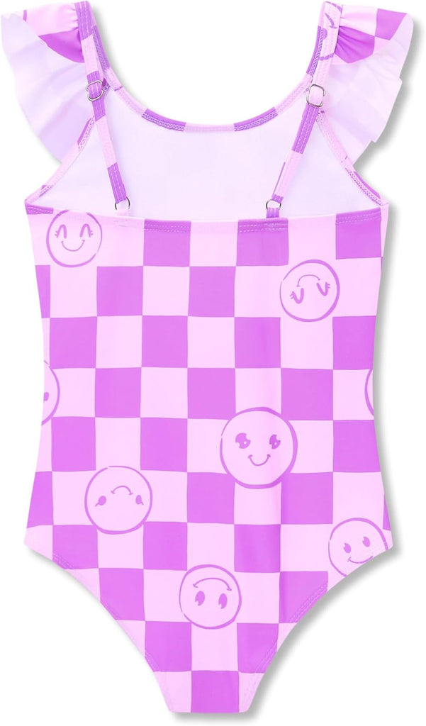 Toddler Girls One Piece Swimsuit Adjustable Straps