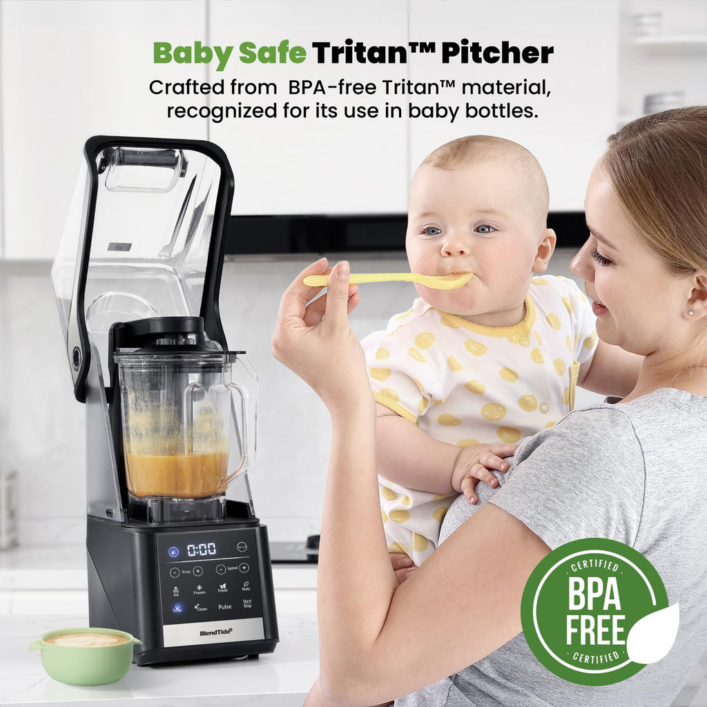 Vacuum Blender, 1500W Commercial Blender for Less Foam, Professional-Grade Quiet Shield, Kitchen Timer, 9 Speeds, 6