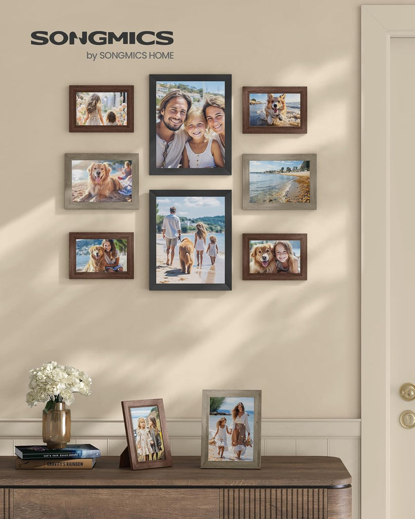 Collage Picture Frames, Set of 10, MDF, Glass, Paper | Photo Frame, Wall Gallery Decor, Table Display, Two 11 x 14