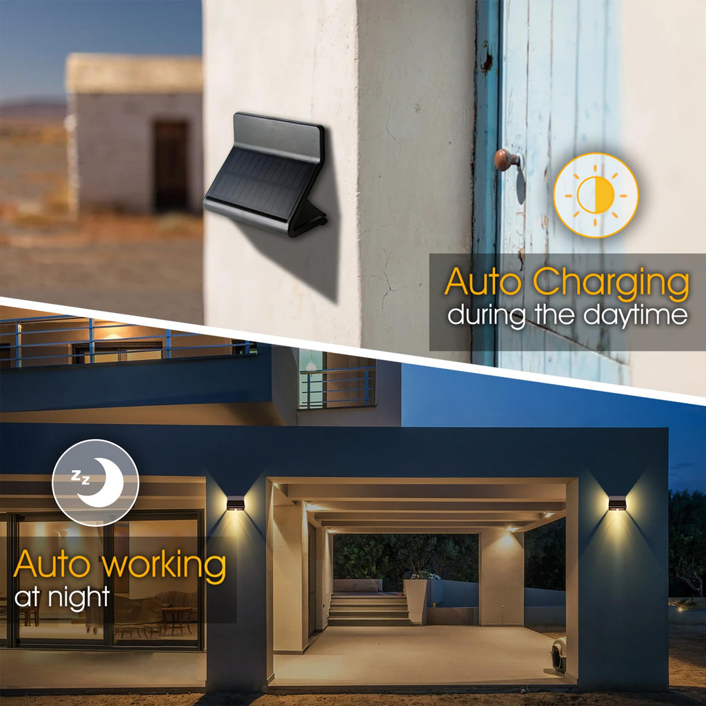 Outdoor Solar Security Lights Motion Sensor, Waterproof LED Wall Lights, Wireless Solar Light Safety, Ideal for Yard