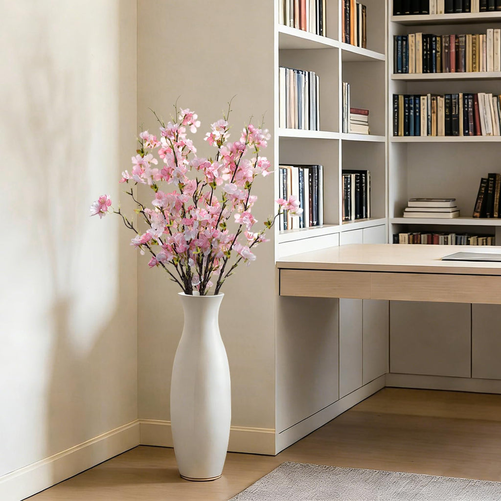 3 Pcs Artificial Cherry Blossom Branches 41 Inch, Faux Flowers Cherry Blossom Stems Spring Decorations, Real Touch