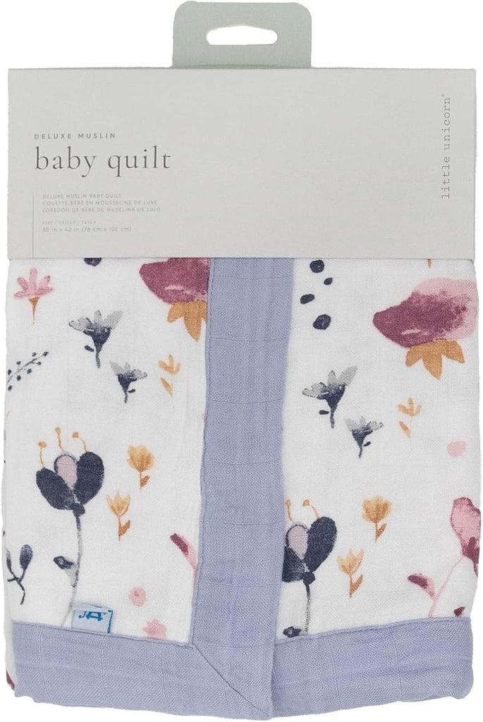 Unicorn Deluxe Muslin Quilt | 100% Rayon Muslin from Bamboo | Babies and Toddlers | Small 30 x 40