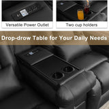 Loveseat Recliner Sofa with Massage and Heat, Power Reclining Loveseat Sofa RV Couch with Console
