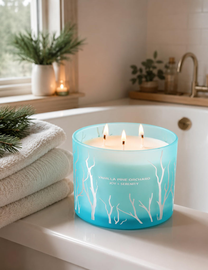 Vanilla Pine Orchard, Large 3-Wick Soy Scented Candle, 14.5 Oz