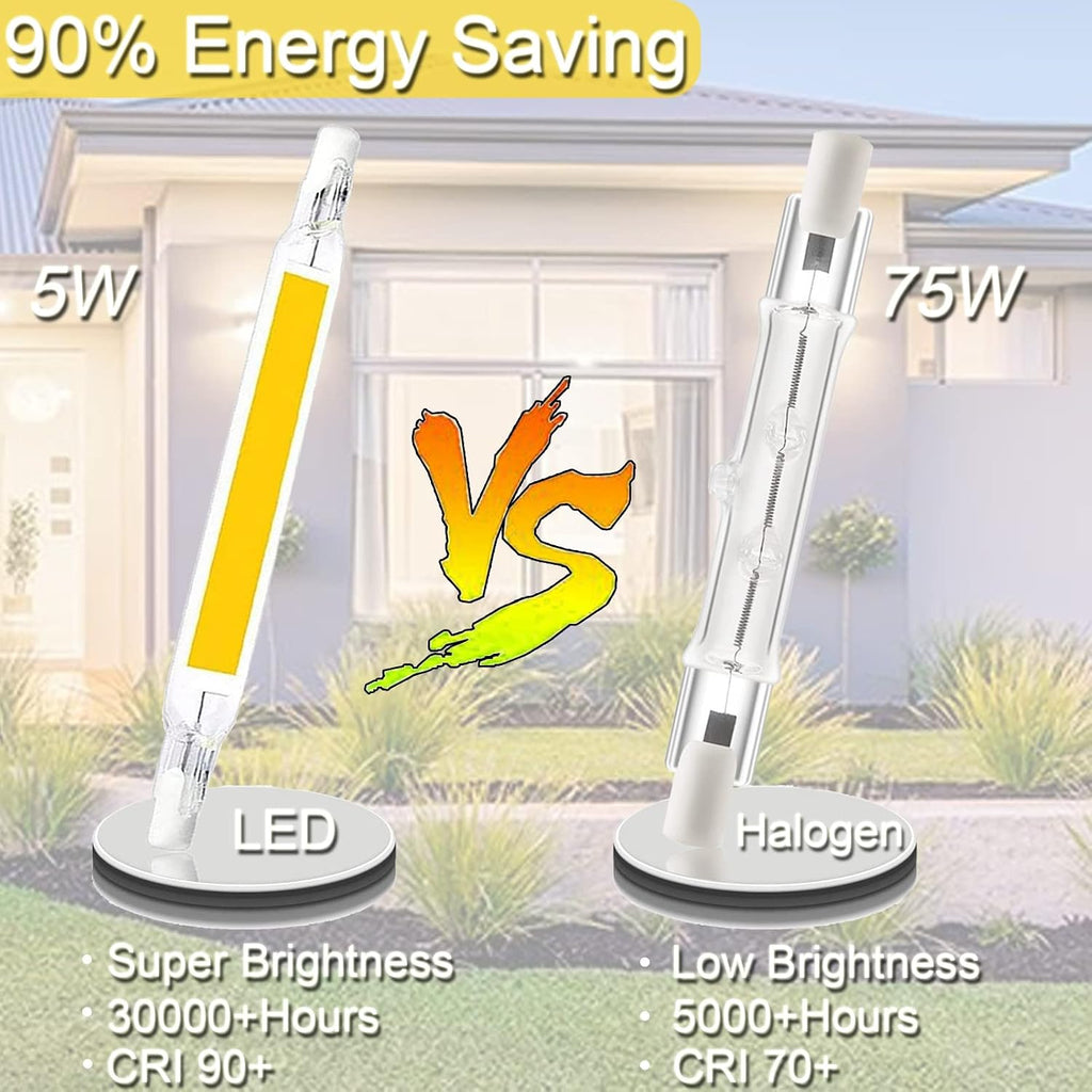R7S LED Bulb 78mm 5W Halogen Bulbs Replacement 75W R7S Base Bulb J Type Linear Double Ended Bulb Lamp Floodlight