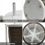 Mini Portable Washing Machine and Dryer,2 in 1 Manual Washing Machine for Clothes Spin Dryer Mini Traveling Outdoor