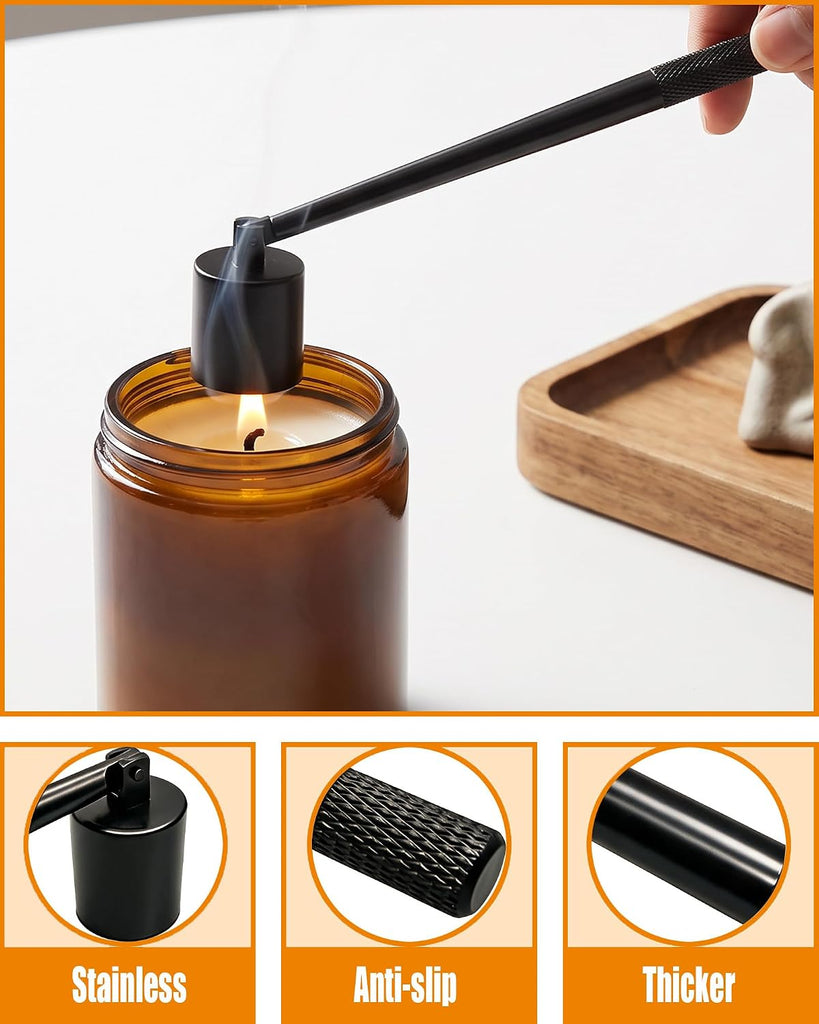 4 in 1 Candle Accessory Set, Matte Black