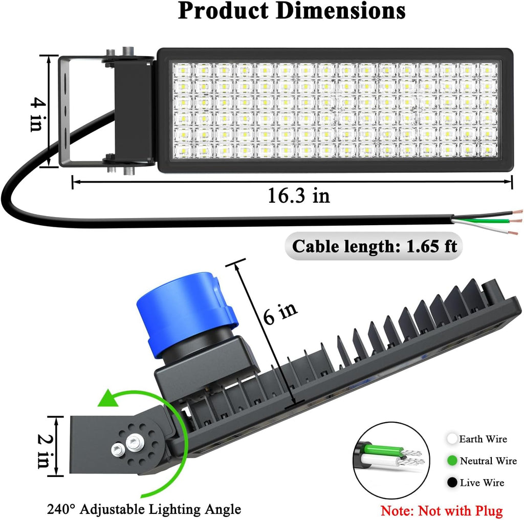 100W Dusk to Dawn Outdoor Light, Security Flood Lights | 14000LM, 6500K Daylight, IP67 Waterproof, Rugged Build &