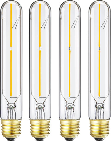 E26 Tubular LED Bulbs 4W Dimmable T10 Vintage Bulb 3000K Soft White