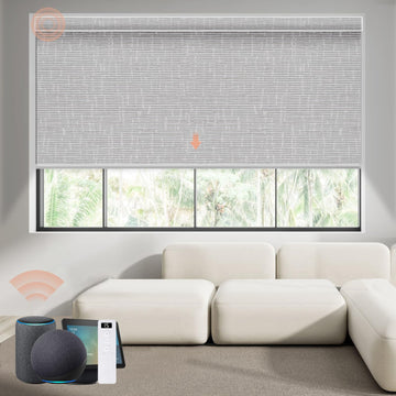 Motorized Blinds Roller Shade with Remote: Automatic Smart Blind for Windows 100% Blackout, Electric Blinds