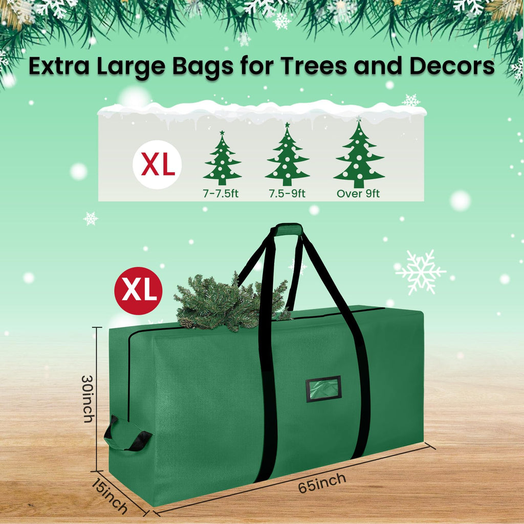 Christmas Tree Storage Bag 9 Ft, Tree Bags for Storage 9 Foot Christmas Tree Bag Storage Box - Strong, Extra Large
