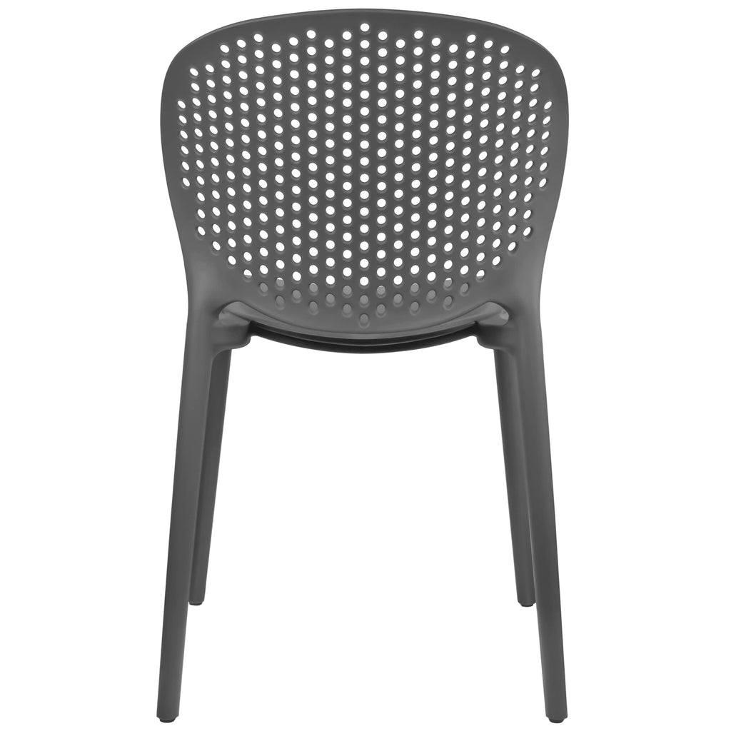 Set of 3 Patio Dining Chairs | Modern Stackable Outdoor Pool Side Chair | Weather Resistant Plastic for Yard, Porch