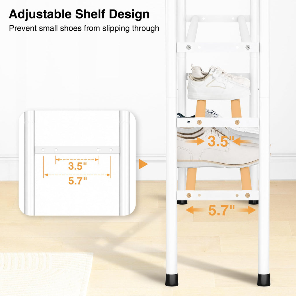 5-Tier Expandable Shoe Rack for Closet, Entryway, 24 Pairs, White