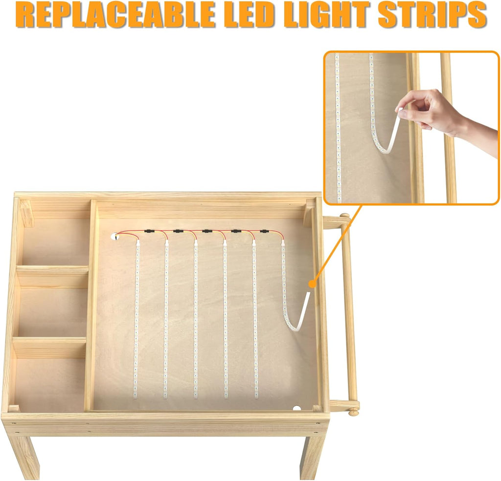 Sensory Light Table for Kids, in-1 Activity Table with Storage