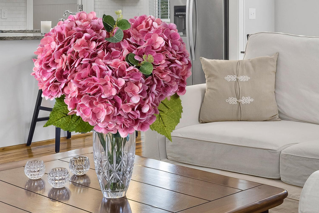 3PCS 21In Magenta Real Touch Artificial Hydrangea