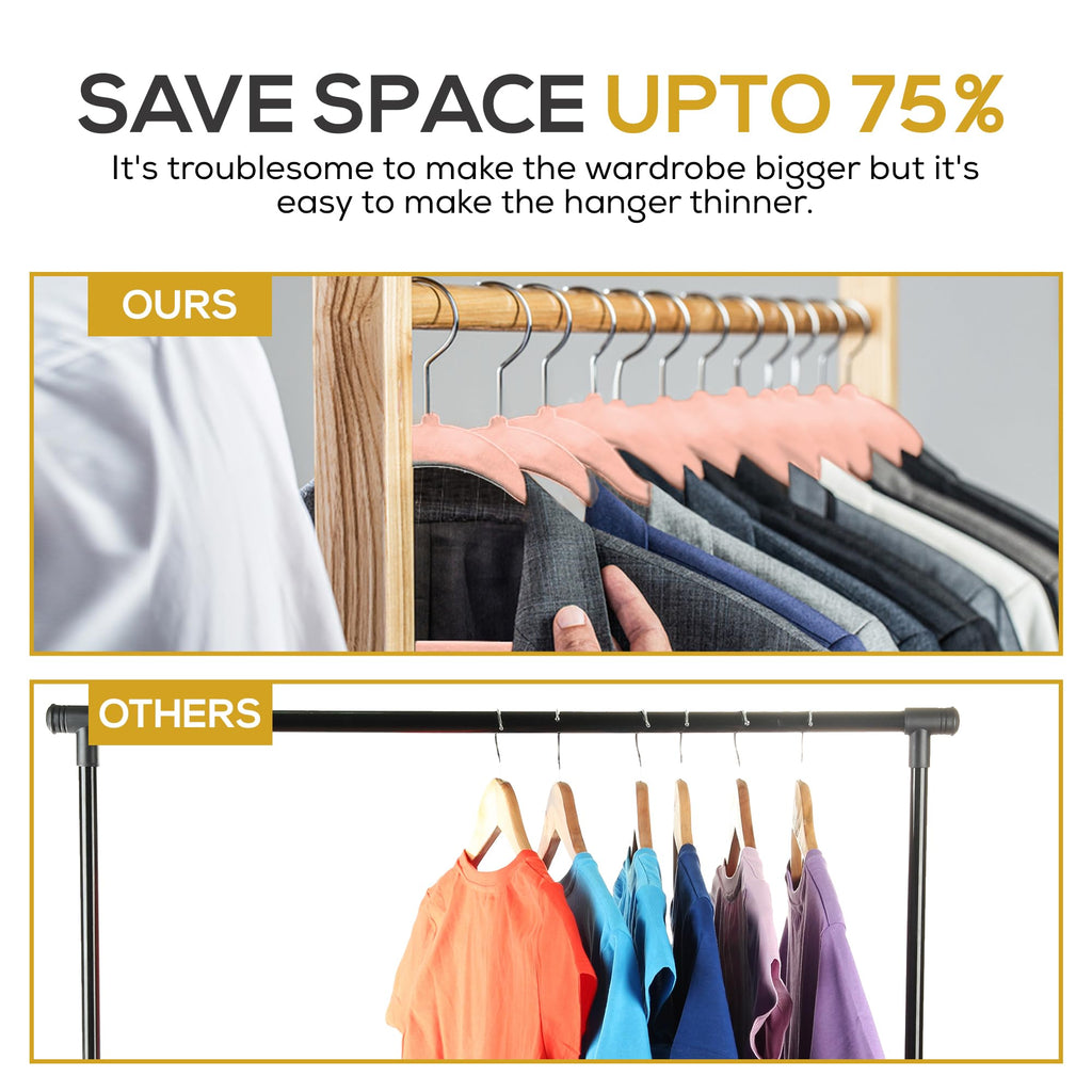 50 Pack New Premium Quality Velvet Hangers Ultra Thin Non Slip Adult Felt Space Saving Hangers for Closet Heavy Duty